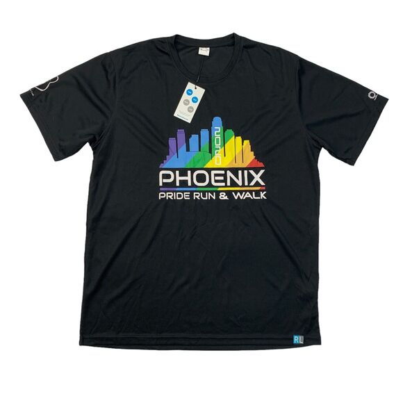 Phoenix Pride Run Series 2020 T Shirt Mens XXL 2XL Black Sweat Wicking Running - Picture 1 of 13